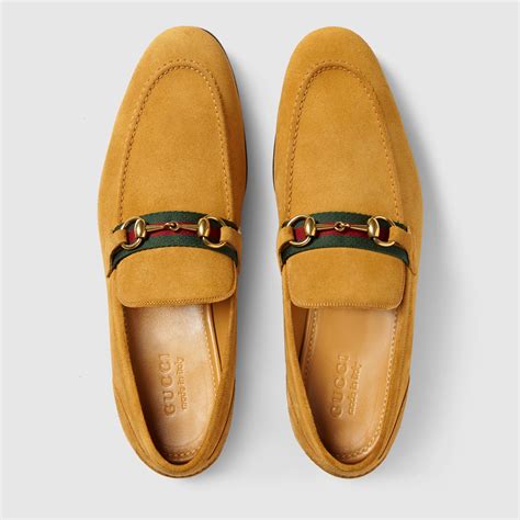 gucci brown suede classic horsebit loafer|gucci horsebit loafer men.